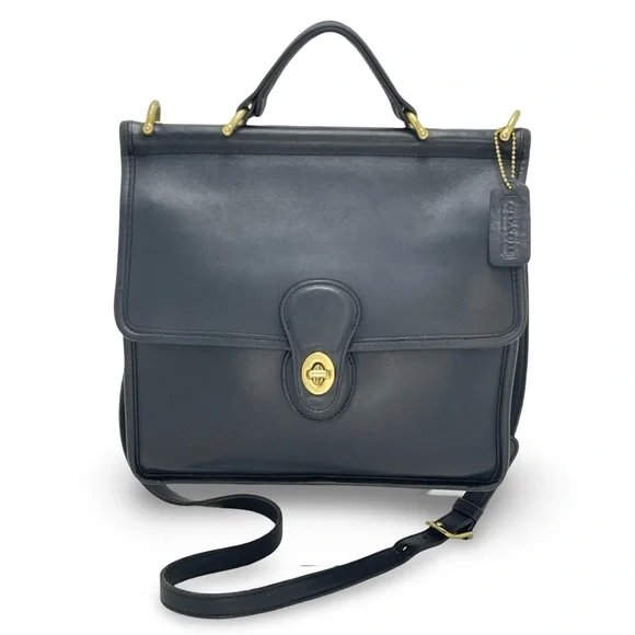 🛎️ Coach Willis Vintage Turnlock Crossbody Bag L2P-9927 in Black! - Picture 10 of 16